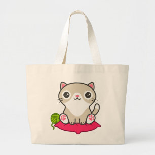 Bolso De Tela Gigante Ilustracion Kitty