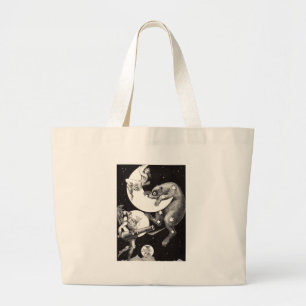 Bolso De Tela Gigante Ilustración Nocturna del Dios del Universo de la L