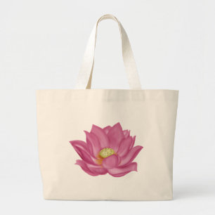 Bolso De Tela Gigante Ilustracion Rosa Lotus Blossom