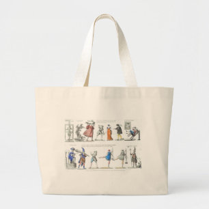 Bolso De Tela Gigante Ilustraciones de caracteres de ballet francés