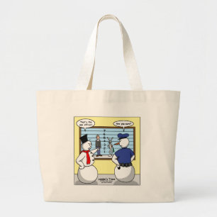 Bolso De Tela Gigante Implacables regalos y tees de Snowman Bunny