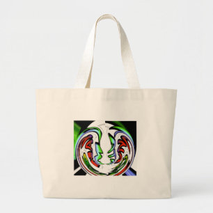 Bolso De Tela Gigante Impresión artística de cara abstracta Hakuna Matat