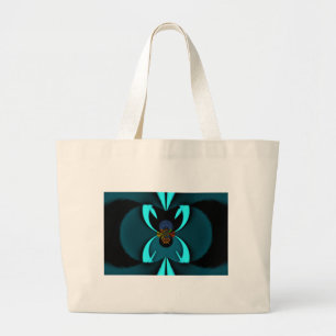 Bolso De Tela Gigante Impresión de arte abstracto cian