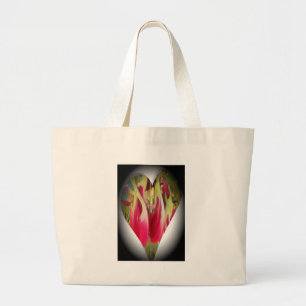 Bolso De Tela Gigante Impresión de arte floral cardíaco
