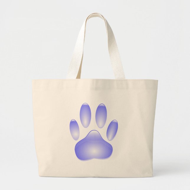 Bolso De Tela Gigante Impresión de hojas de perro de vidrio (Frente)