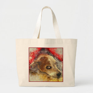 Bolso De Tela Gigante Impresión de perro abstracta