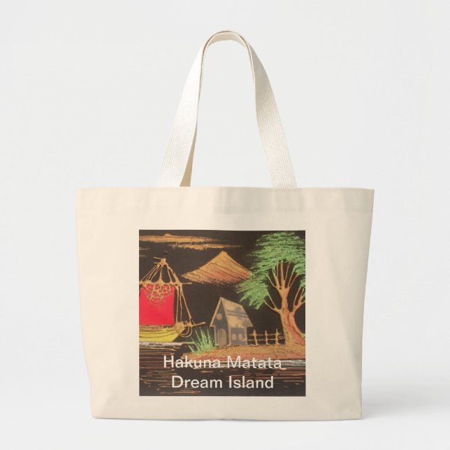 Bolso De Tela Gigante Impresión de pintura de aceites en el paisaje del  (Frente)