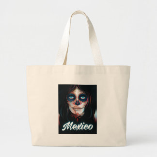 Bolso De Tela Gigante Impresión de vacaciones del Día de Muertos en Méxi