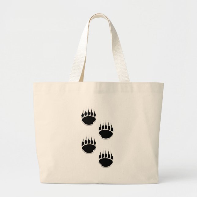 Bolso De Tela Gigante Impresiones de la pintura de oso negro (Frente)