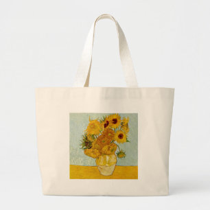 Bolso De Tela Gigante Impresionista de Vincent Van Gogh 12 Sunflowers