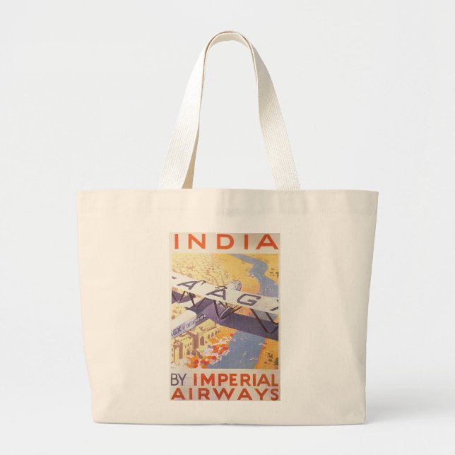 Bolso De Tela Gigante India por Imperial Airways (Frente)