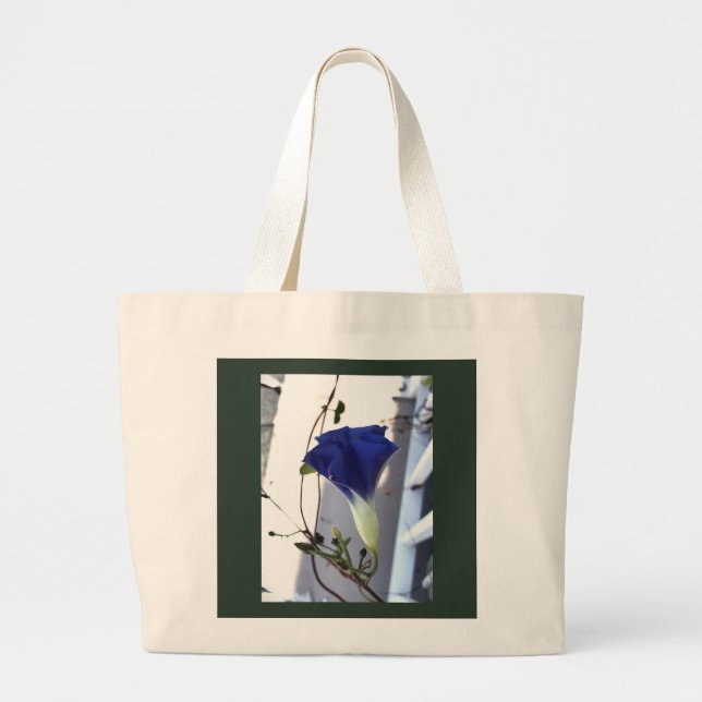 Bolso De Tela Gigante Indigo Swirl Morning Glory Tote Bag (Frente)