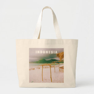 Bolso De Tela Gigante Indonesia Lombok Paraíso Tropical Estampado