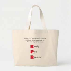 Bolso De Tela Gigante Información divertida de la corte de RPR