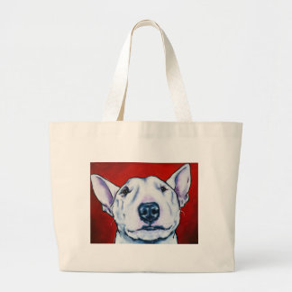 Bolso De Tela Gigante Inglés blanco bull terrier
