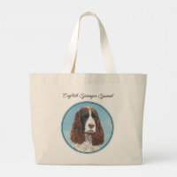 Inglés Springer Spaniel Pintura Original Perro Art