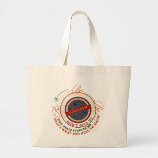 Bolso De Tela Gigante Insignia Circular de las Reglas del Papá