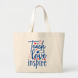 Bolso De Tela Gigante Inspira amor de enseñanza