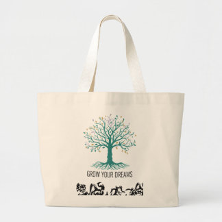 Bolso De Tela Gigante Inspirador de sueños crecientes Comestibles motiva