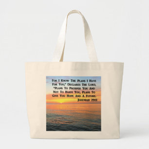 BOLSO DE TELA GIGANTE INSPIRING JEREMIAH 29:11 SUNRISE