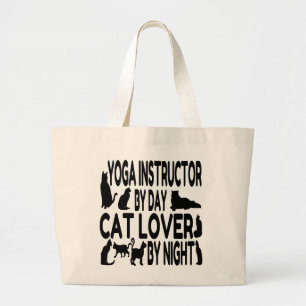 Bolso De Tela Gigante Instructor de yoga de Cat Lover