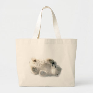 Bolso De Tela Gigante Invierno congelado ártico animal lindo de Cub del
