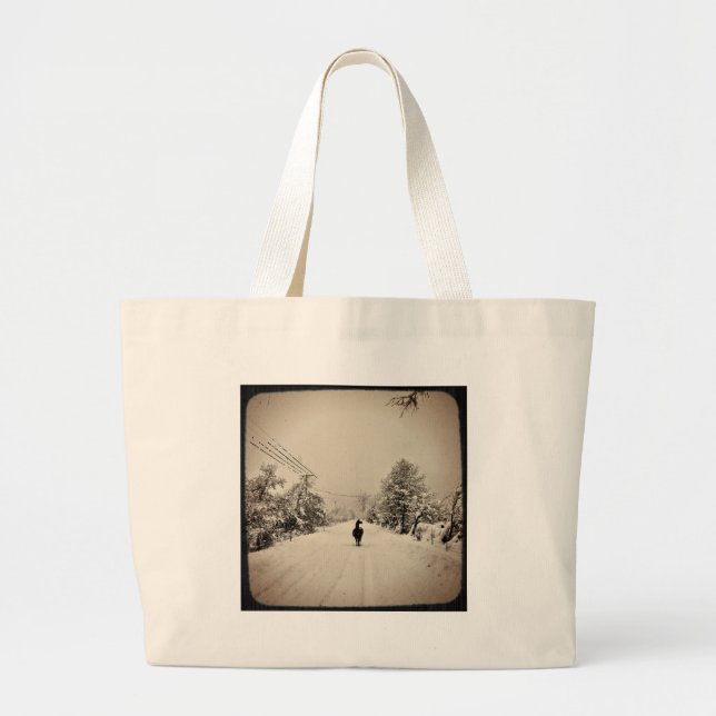 Bolso De Tela Gigante invierno de la llama (Frente)