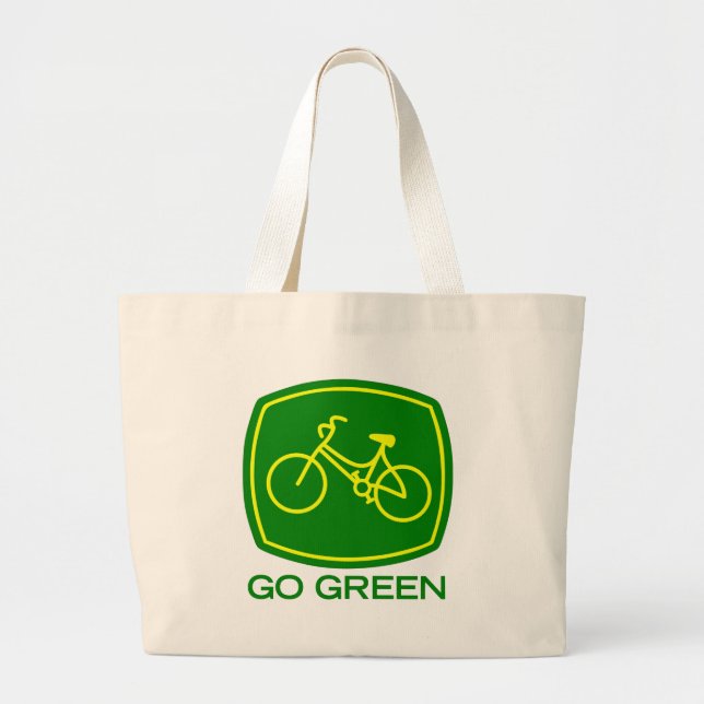 Bolso De Tela Gigante Ir Verde (Frente)