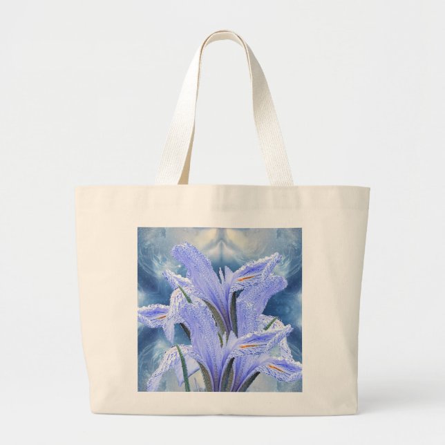 Bolso De Tela Gigante Iris azul (Frente)