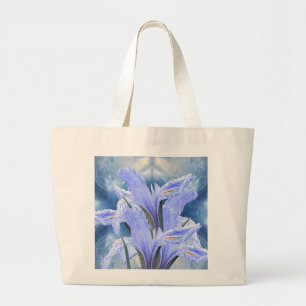 Bolso De Tela Gigante Iris azul de la gota de agua