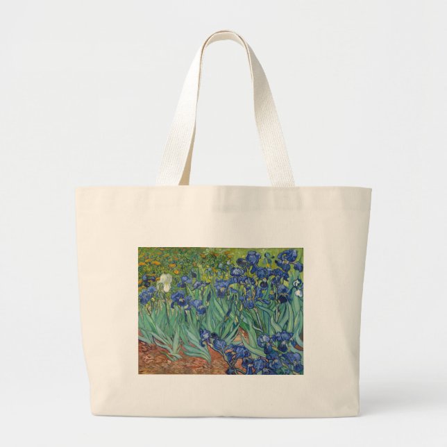 Bolso De Tela Gigante Irises de Van Gogh (Frente)