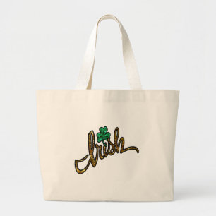Bolso De Tela Gigante irish clover shamrock