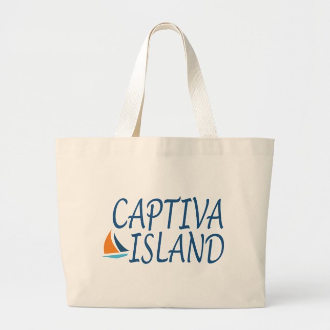 Bolso De Tela Gigante Isla de Captiva (Frente)