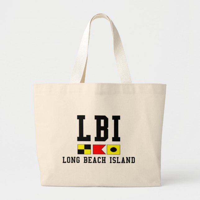Bolso De Tela Gigante Isla de Long Beach (Frente)