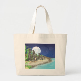 Bolso De Tela Gigante Isla de Pascua