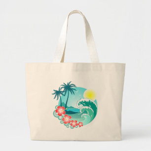 Bolso De Tela Gigante Isla Hawaiana 3