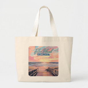 Bolso De Tela Gigante Isla Tybee Georgia Sunrise Beach Savannah
