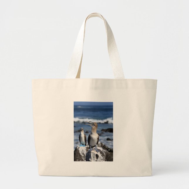 Bolso De Tela Gigante Islas Galápagos con pies azules (Frente)