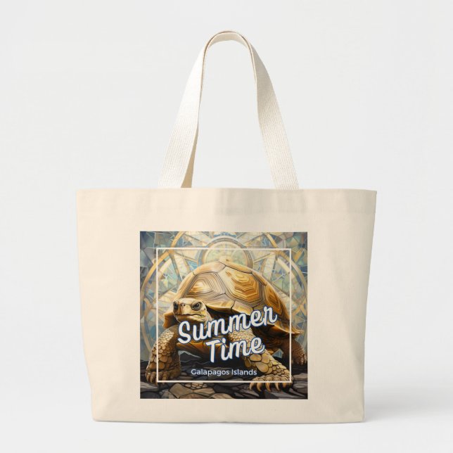 Bolso De Tela Gigante Islas Galápagos Hora de verano (Frente)