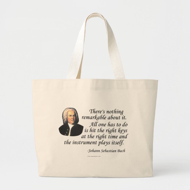 Bolso De Tela Gigante J.S. Bach en jugar (Frente)