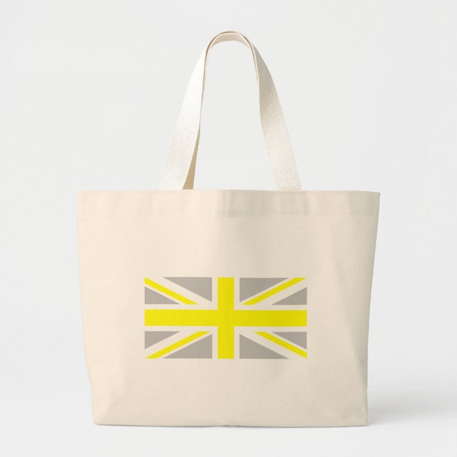 Bolso De Tela Gigante Jack de unión amarillo y gris claro (Frente)