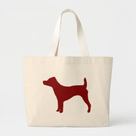 Bolso De Tela Gigante Jack Russell Terrier (rojo)