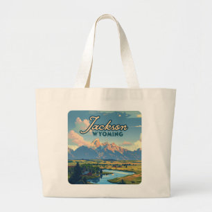 Bolso De Tela Gigante Jackson Hole Wyoming Ranch Tetons Retro