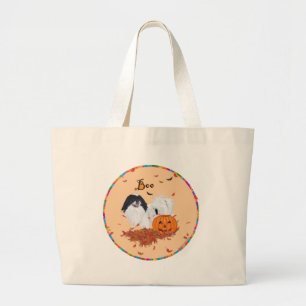 Bolso De Tela Gigante Japanese Chin Halloween