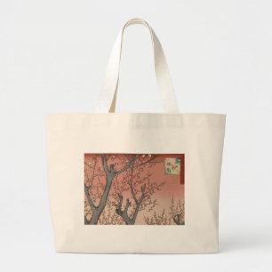 Bolso De Tela Gigante Jardín de ciruelas y flores de árbol japonés
