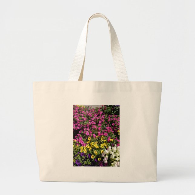Bolso De Tela Gigante Jardín de flores (Frente)