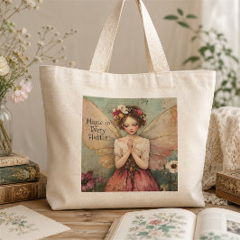 Bolso De Tela Gigante Jardín de flores de hadas mágicas personalizadas
