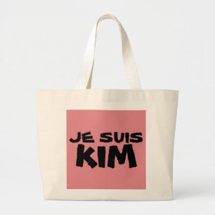 BOLSO DE TELA GIGANTE JE SUIS (SOY) TOTES KIM DAVIS