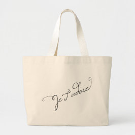 Bolso De Tela Gigante Je T adore