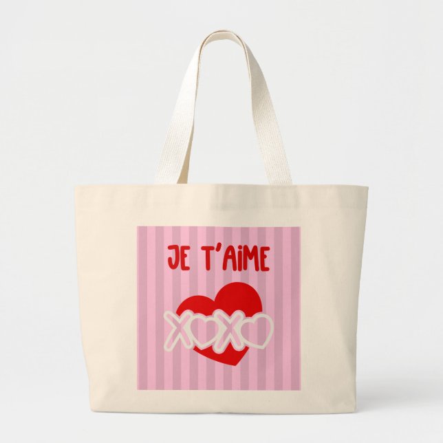 Bolso De Tela Gigante Je t'aime (Frente)